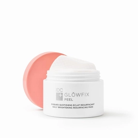 IDC Dermo Glowfix Peel Cotton Pads for Face - 60 Pads - Vegan Facial Exfoliating Cotton Rounds for Face & Neck - Glycolic Acid Peel Pads for Face Wash - Facial Toner Wipes for Men & Women
