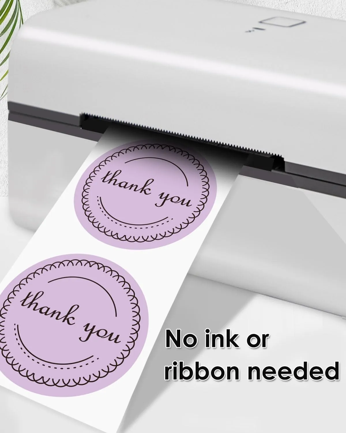 iEager 3 Inch Circle Thermal Sticker Labels, Self-Adhesive Round Direct Thermal Label, Multi-Purpose Roll Thermal Stickers, 500 Labels, Purple
