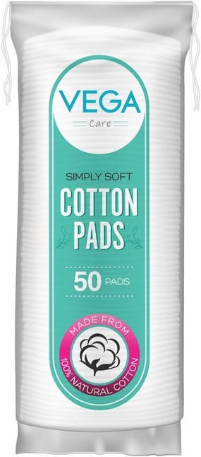 IIxVEGA Organic Cotton Balls (50 Pieces) for Makeup Remover & Face Cleansing