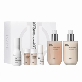 IOPE STEM III Skincare SET with Full Size Extra Serum - Anti-aging Face Toner, Lotion, Ampoule with Hyaluronic Acid