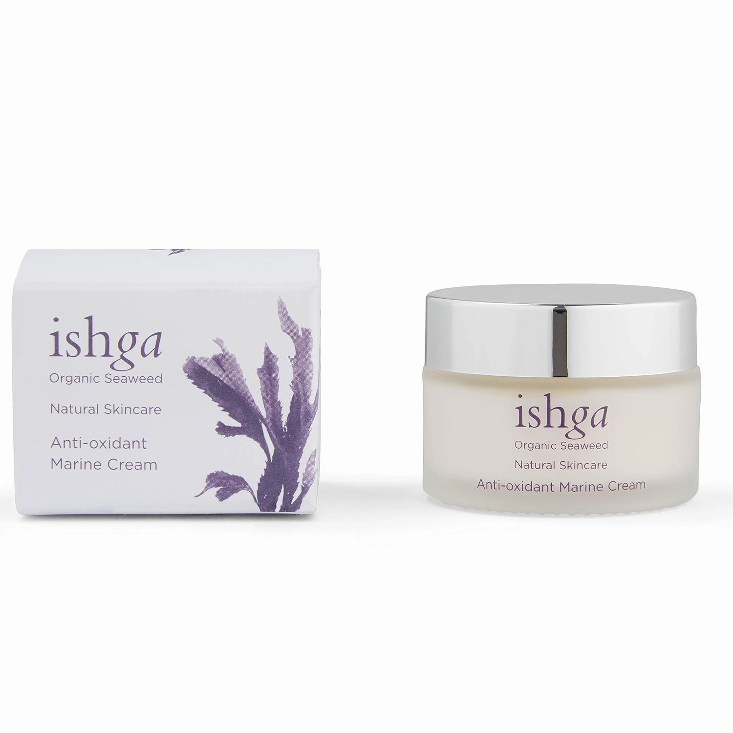 Ishga Anti-oxidant Marine Face Cream | Natural & Organic Skincare | Scottish Seaweed | Macadamia, Aloe Vera | Vegan, Cruelty-Free | 1.69fl oz (50ml)