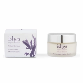 Ishga Anti-oxidant Marine Face Cream | Natural & Organic Skincare | Scottish Seaweed | Vegan, Cruelty-Free | Macadamia, Aloe Vera | 1.01fl oz (30ml)