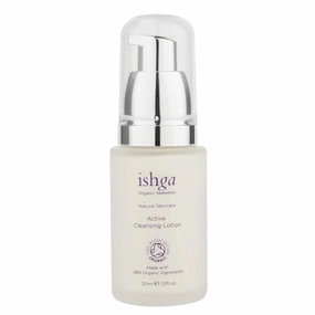Ishga Facial Cleanser | Natural & Organic Skincare | Scottish Seaweed | For All Skin Types | Hydrating Cleansing Lotion for Face | Cocoa Butter, Jojoba Oil | Vegan, Cruelty-Free | 1.01fl oz (30ml)