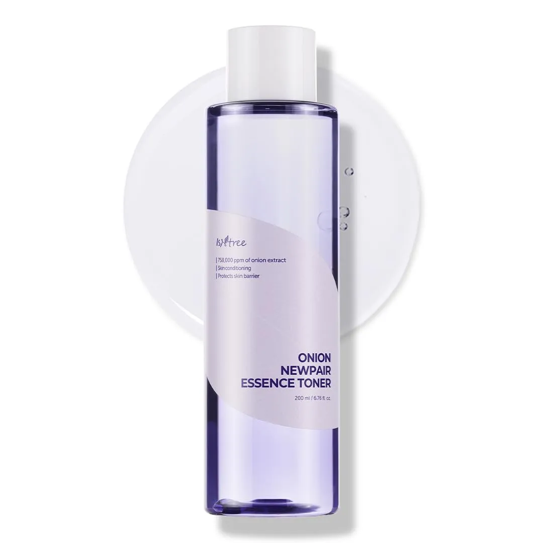 ISNTREE Onion Newpair Essence Toner 200ml 6.76fl.oz care for dark spots skin I Hydrating & Soothing Toner with Muan Red Onion Extract I Radiant, Skin Tone-up I Vegan facial Korean Skincare