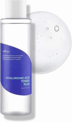 ISNTREE Hyaluronic Acid Toner Plus 200ml, 6.76 fl oz | Korean Skincare | Deep Hydration | 5 Types of Hyaluronic Acid | Ampoule Texture | for Dry & Sensitive Skin
