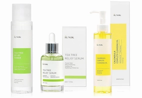 iUNIK Tea Tree Relief Face Toner 6.7 Fl Oz   Tea tree Relief Facial Serum 1.71 Fl Oz   Calendula Complete Deep Cleansing Oil, 6.7 Fl Oz –