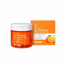 Jeju Tangerine Vitamin C Toner Pads 70 sheets, Skin texture care and use as a facial mask pack, Soothing Moisturizing, Korean skincare