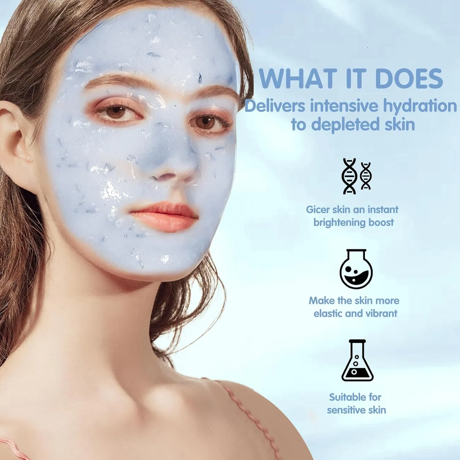 Jelly Mask For Facials Professional,Spa facial mask Rubber Mask, Moisturizing&Hydrating for Wrinkles&Acne,23 Fl Oz Jar Face Mask SkinCare,Natural Gel Face Masks Facial Mask (Hyaluronic Acid)