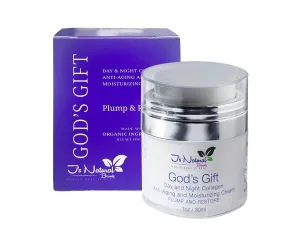 J'S NATURAL BEAUTY WHERE REAL IS REAL God's Gift Moisturizer Facial Toner Chemical Free Scar and Deep Wrinkle Treatment. For sensitive skin. 100% Vegan SPF 30, Relieves Hot Flashes