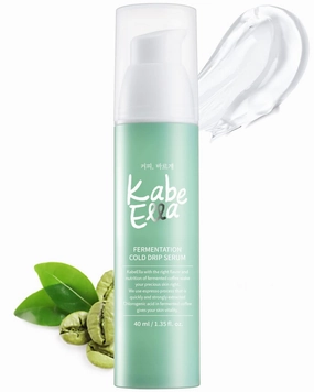 KabeElla Fermentation Cold Drip Serum, Long-Lasting Moisturizing Water Gel Facial Serum with Green Coffee Bean and Hyaluronic Acid, Skin Calming and Conditioning Essence, 1.35 fl.oz.