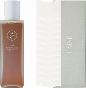 KAINE Kombu Balancing Ampoule Toner & Soft Coated Cotton Pads | Hydrating & Soothing Skincare Set for Sensitive Skin