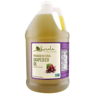 Kevala Grapeseed Oil – 128 fl oz – 1 gallon - Vitamin E – Body and Massage Oil – Grape Seed Extract – High Heat Cooking - Gluten Free – Hexane Free