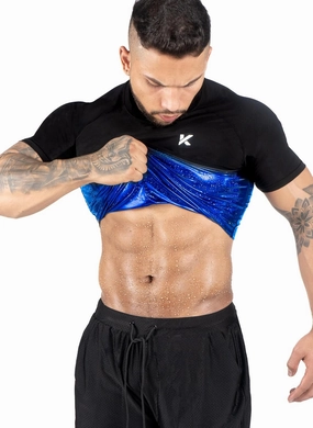 Kewlioo Sauna Shirt for Men - Heat Trapping Sweat Vest, Sauna Suit For Men, Compression Workout Sweat Suit for Gym, Workouts