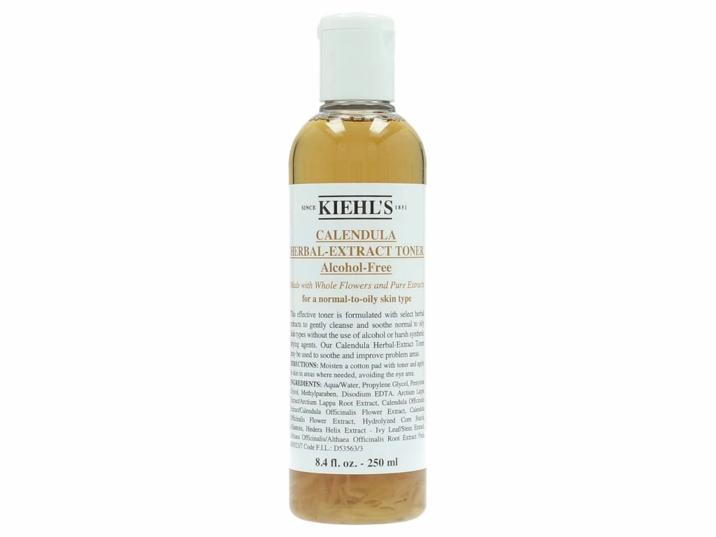 Kiehl's Calendula Herbal Extract Alcohol-Free Toner, Soothing Facial Toner for Normal to Oily Skin, Visibly Reduces Redness & Oil, Improves Skin Texture, Paraben-Free, Fragrance-Free, Non-acnegenic
