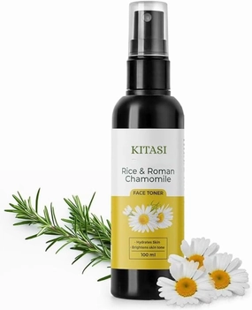 KITASI Rice & Roman Chamomile Face Toner, 100ml, Hydrating & Brightening, Non-Oily Formula