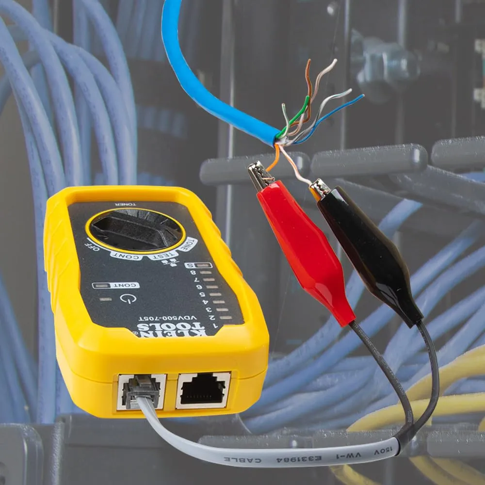 Klein Tools VDV500-705 Wire Tracer Tone Generator and Probe Kit for Ethernet, Internet, Telephone, Speaker, Coax, Video, and Data Cables RJ45, RJ11, RJ12