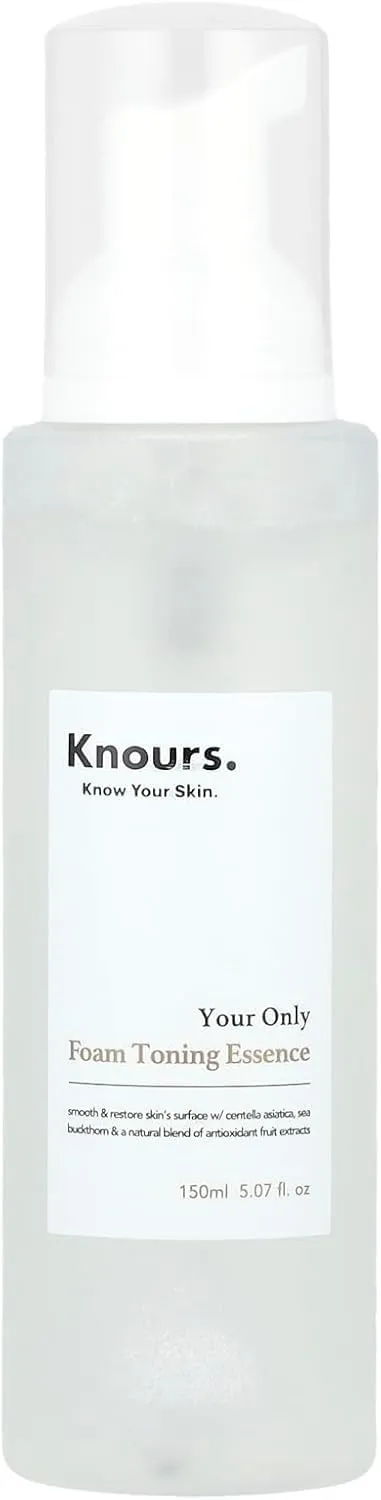 Knours. Your Only Soothing Essence Foam Toner, Soothing & Skin Rejuvenating with Centella (150ml 5.07 fl. oz.) Korean Skincare K-Beauty