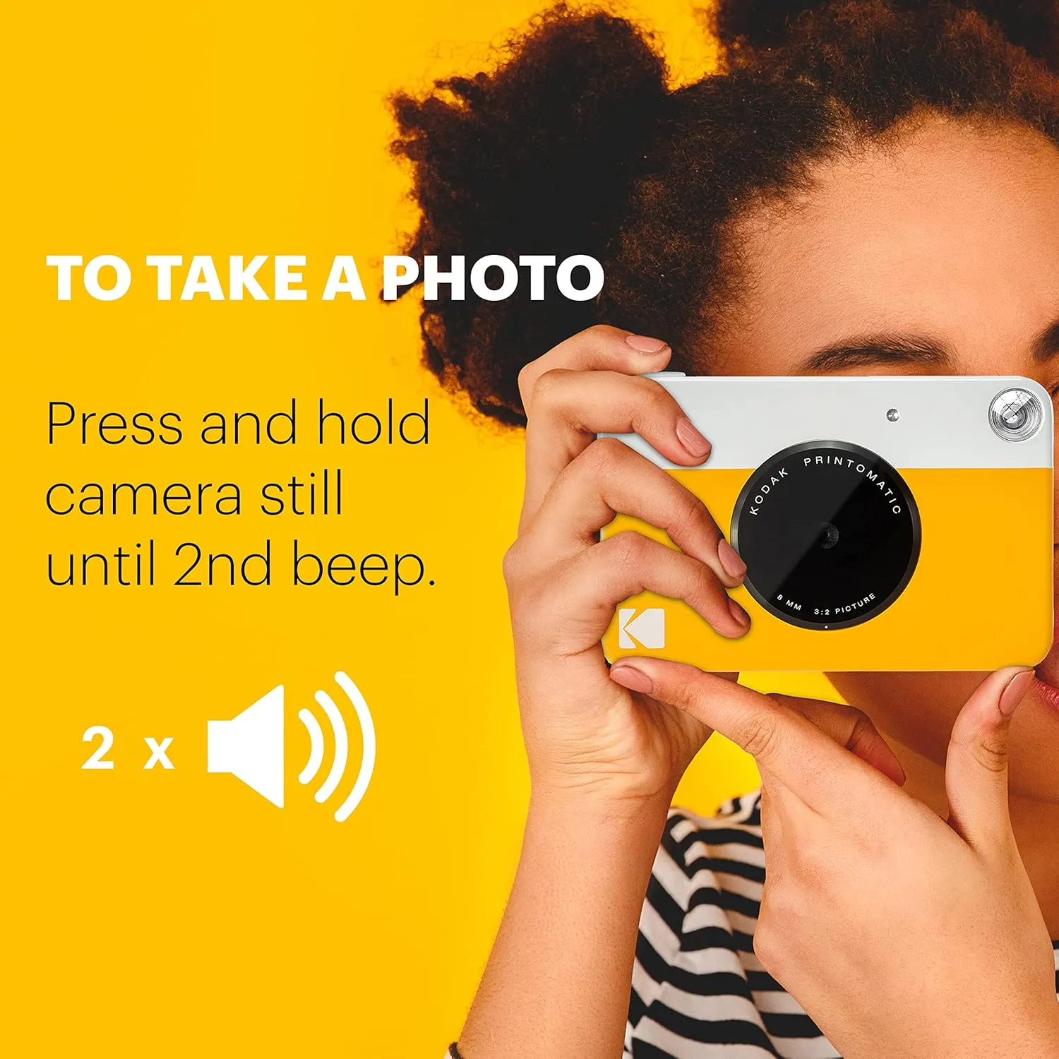 KODAK Printomatic Full-Color Instant Print Digital Camera - Colorful Photos On Zink 2x3" Sticky-Back Photo Paper - 5MP, Portable, Creative Fun Gift for Birthday, Christmas, Holiday - Grey