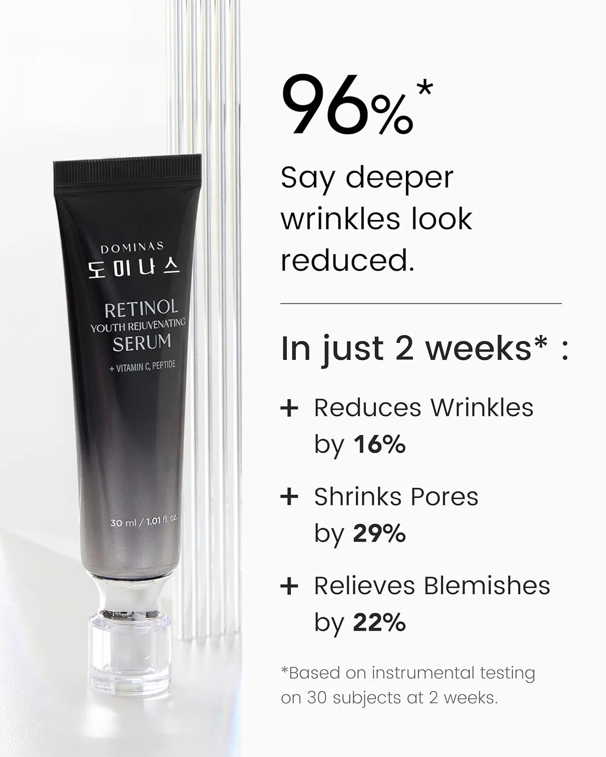 Korean Retinol Serum for Face (1fl oz) – Youth Rejuvenating Face Ampoule for Improving Fine Lines & Reducing Pigmentation, Skin Care for Day & Night Use. Vitamin C, Niacinamide, Peptide