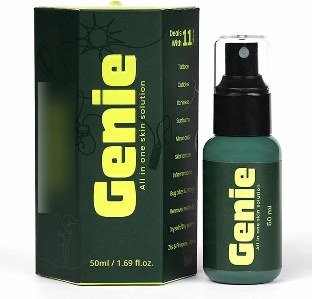 KRINAL Genie Hypochlorous Acid Spray l Soothing Anti-Bacterial & Anti-inflammatory Toner l with Rose Water l Alcohol & Fragrance-Free l Multipurpose Face & Body Spray