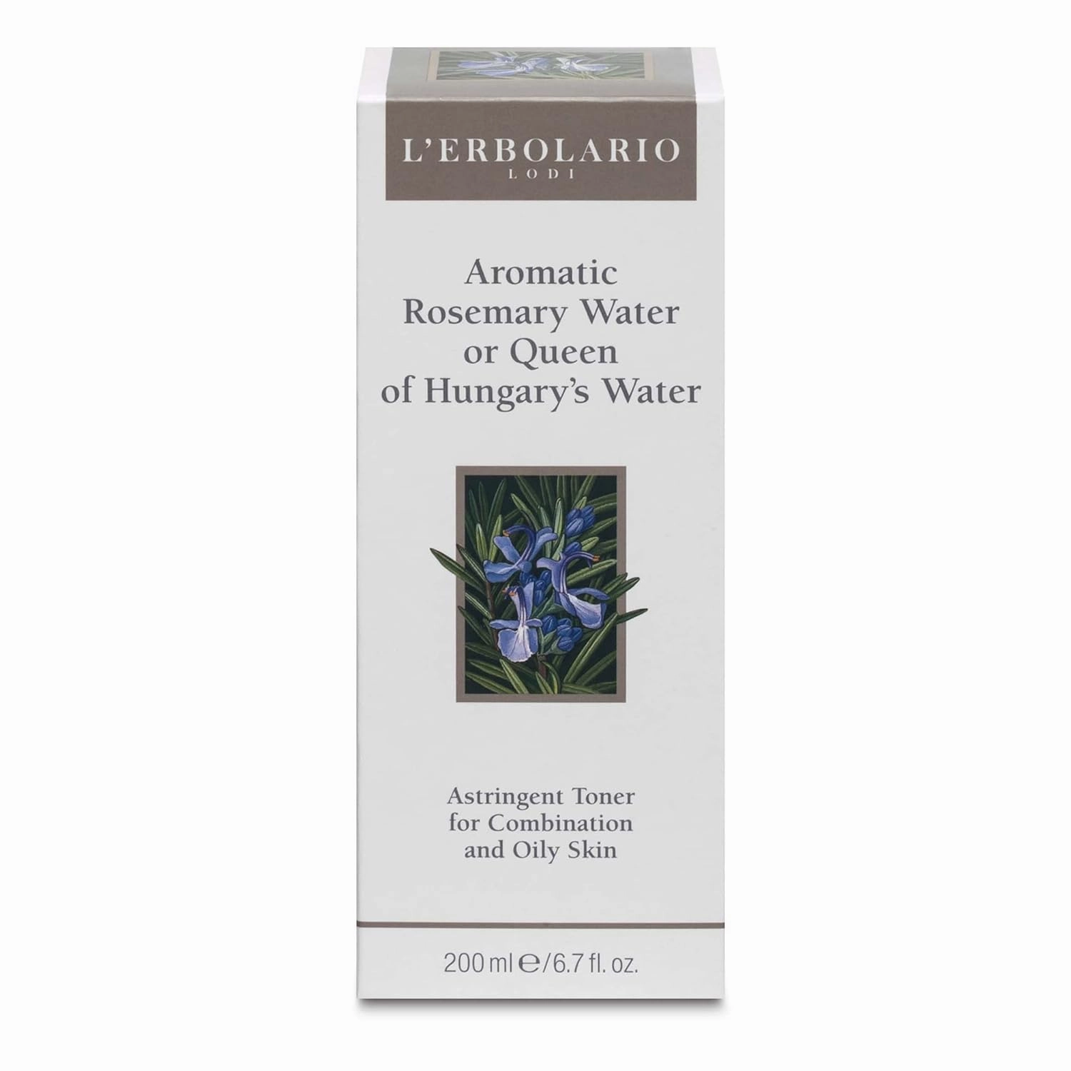 L'Erbolario Aromatic Rosemary Water - Toner for Oily and Combination Skin Types - Adds Moisture to Skin - Removes Impurities - Can be Used on Regular Basis - Silicone and Paraben Free - 6.7 oz