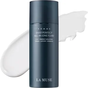 LA MUSE Homme Daily All-in-One Moisturizer for Men | Reduces Fine Lines with Niacinamide | Hydrating, Radiant Men's Facial Lotion | Lightweight, Non-Greasy After-Shave Lotion for Oily, Sensitive Skin