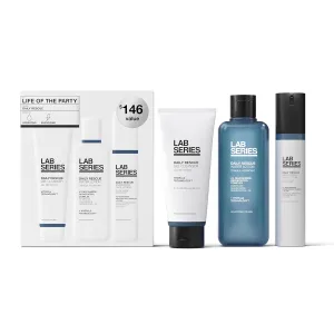 Lab Series Daily Rescue Men's Skincare Set - Essential Skin Care Routine Kit Includes Face Wash for Men - Hydrating Face Toner - Men's Face Moisturizer Cream