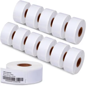 Label KINGDOM 12 Rolls Compatible Dymo 1" x 2-1/8" Multipurpose Labels for Label Writer 450, 450 Turbo, 4XL Desktop Printers - Replacement for 30336 Barcode Labels