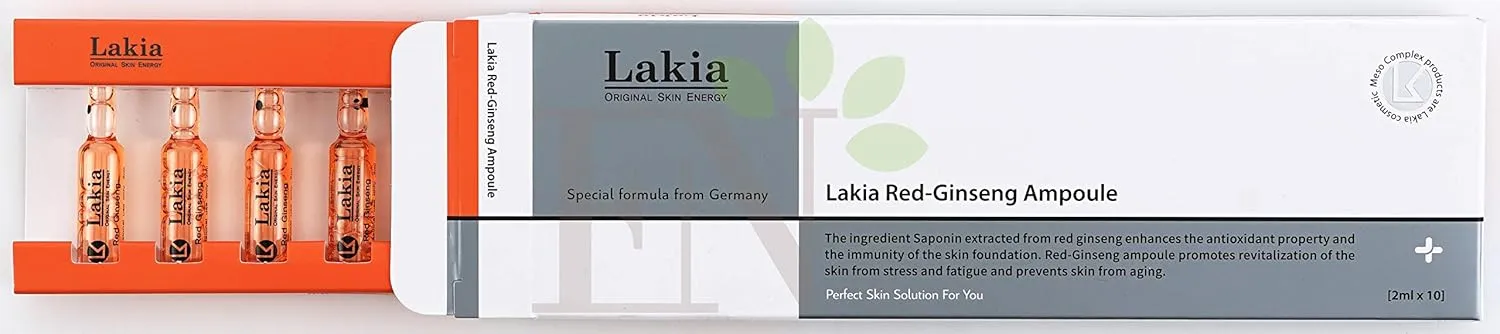 Lakia Red Ginseng Ampoule For Nutrition, Moisturizing, Anti Aging