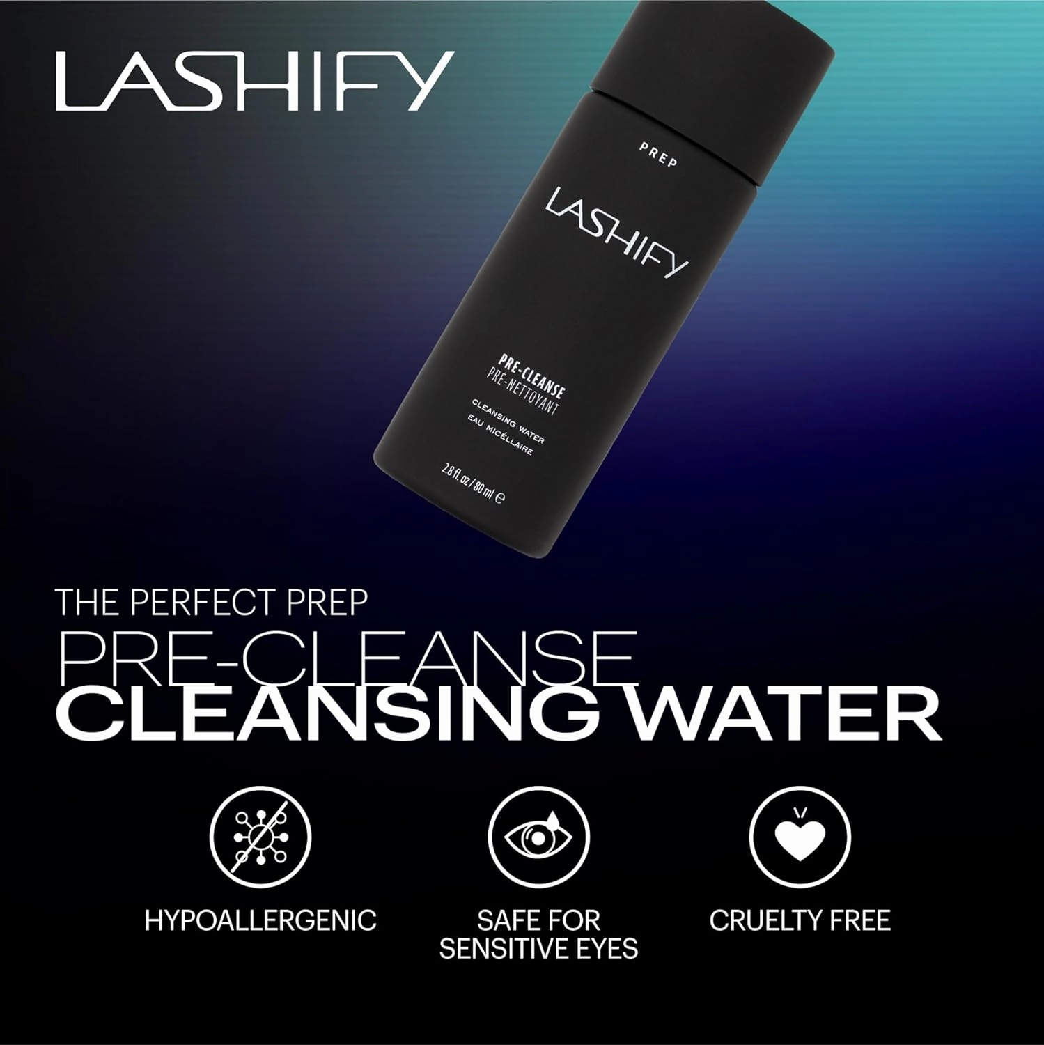 Lashify Pre-Cleanse Cleansing Water 80ml