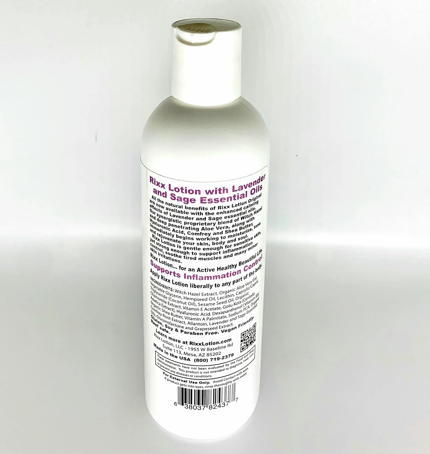 Lavender Sage Natural Herbal Blend (Sport Cap) with Witch Hazel, Aloe Vera, Shea Butter, Hyaluronic Acid & Essential Oils. Moisturizer and Skin Toner for Face and Body