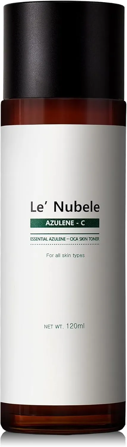 Le Nubele Azulene CICA Skin Toner | Daily Soothing Toner for Sensitive Skin with 600ppm Azulene & 5000ppm Centella Asiatica | Hydrating & Moisturizing Formula | 4.05 fl. oz (120ml)