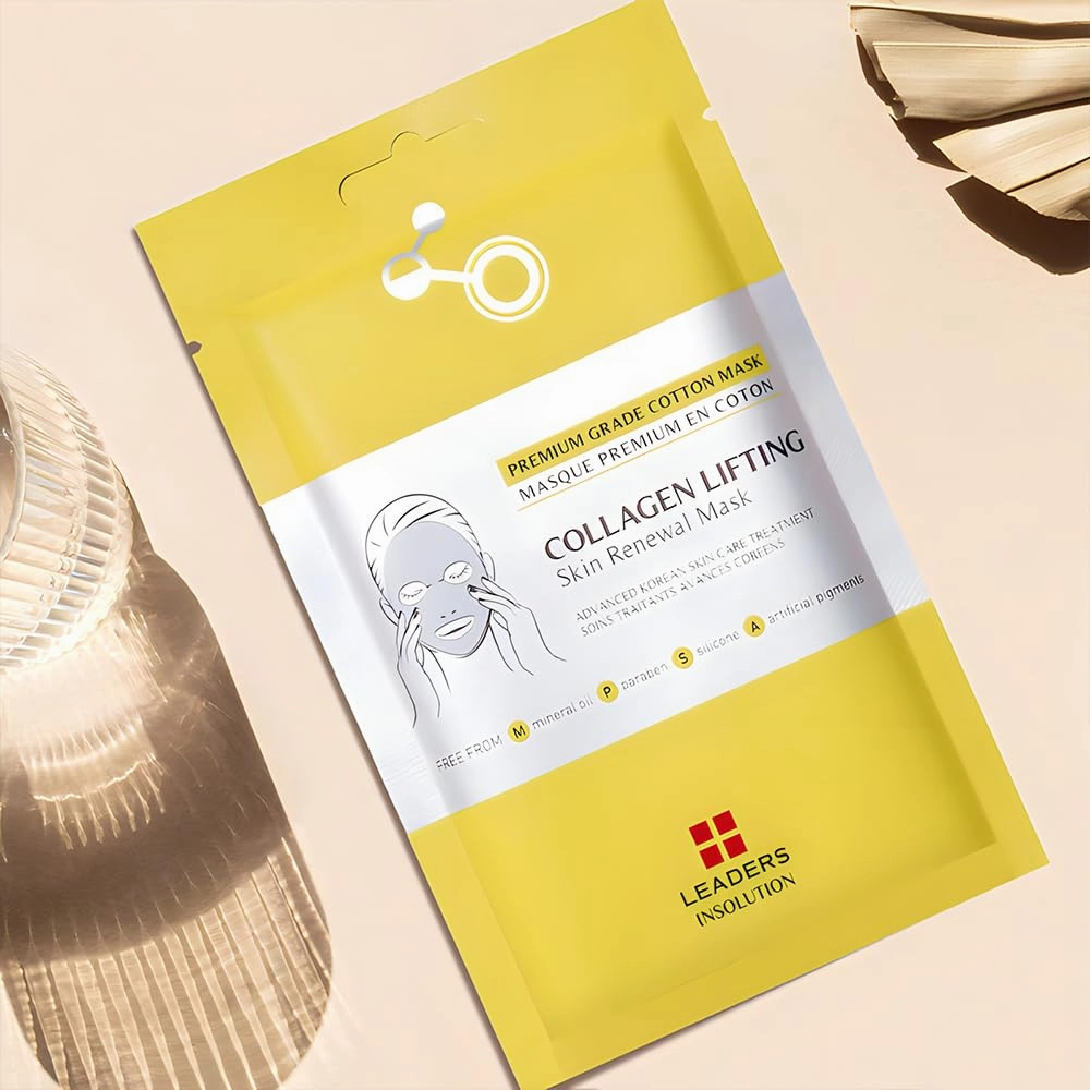 Leaders Insolution Collagen Lifting Skin Renewal Mask | Marine Collagen for Firmness and Elasticity Anti-Wrinkle, Sculpting Facial Sheet | Hydrating Serum for Smooth Skin (10 Sheets)