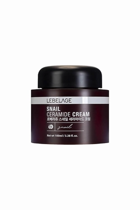 LEBELAGE Snail Ceramide Repair Intensive Care Cream 3.38 fl oz / 100ml Korean Skincare, Improves Skin Tone and Fine Wrinkles, Smooth Skin Texture