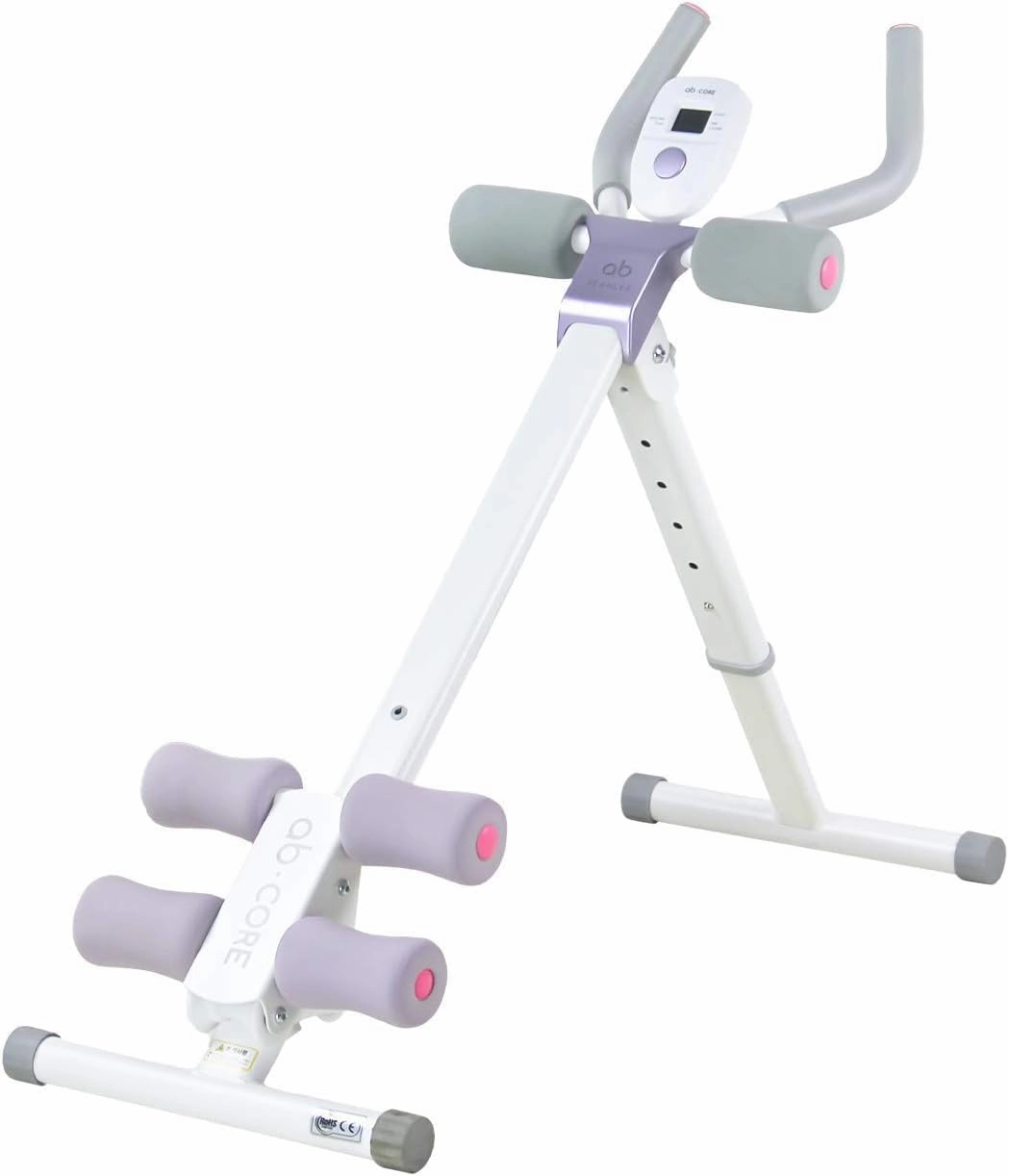 leikefitness Height Adjustable Ab Trainer Abdominal Whole Body Workout Machine Waist Cruncher Core Toner, Leg, Thighs, Buttocks Shaper with LCD Monitor AB9300