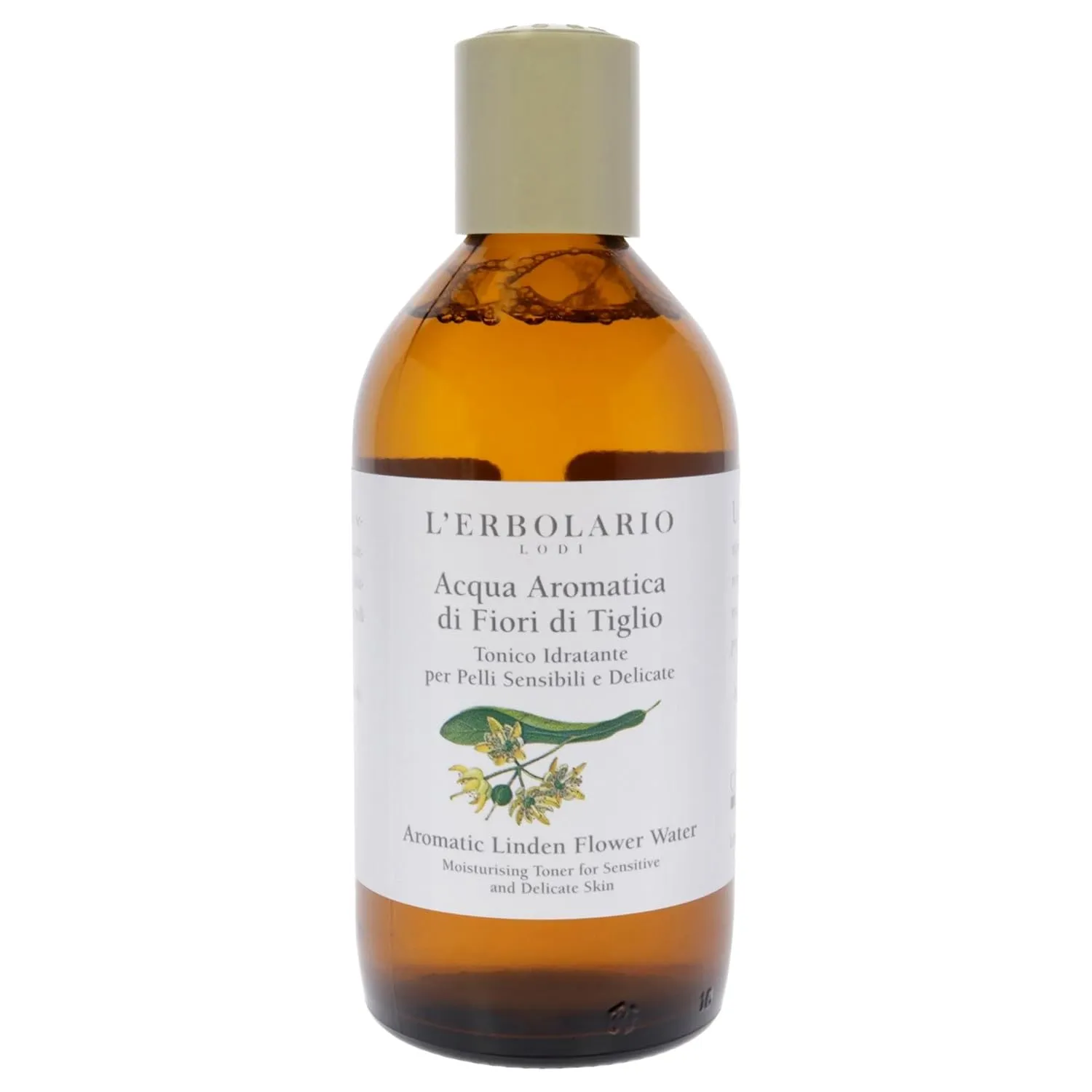 L'Erbolario Aromatic Linden Flower Water - Alcohol-Free Moisturizer For Sensitive And Delicate Skin - Gently Removes Impurities - Leaves Skin With A Pleasant Sensation Of Freshness - 6.7 Oz Toner