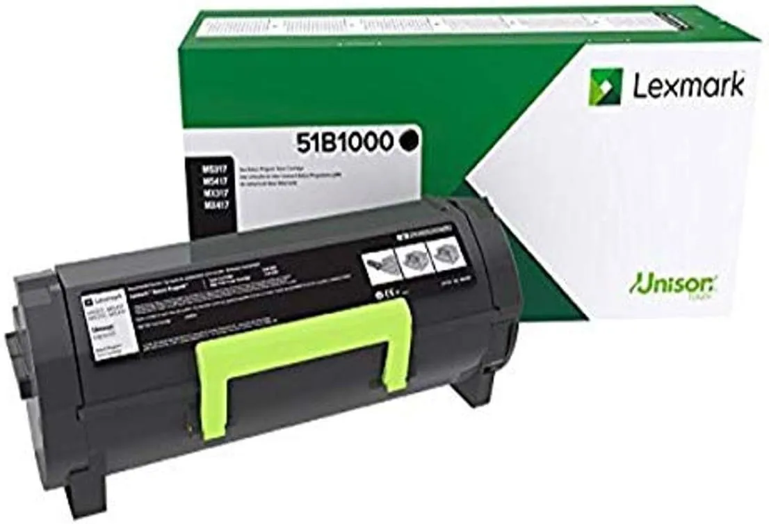 Lexmark 51B1000 MS317dn MX317dn MS417dn MX417de MS517dn MX517de MS617dn MS617de Return Program Cartridge Toner
