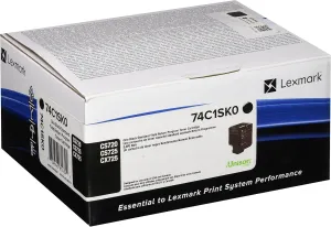 Lexmark 74C1SK0 CS720, CS725, CX725 Black Yield Return Program Cartridge Toner