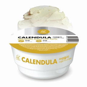 LINDSAY Calendula Modeling Mask Cup Pack - Korean Skin Care Face Mask Modeling Pack – Single-Use Soothing Moisturizing Face Mask w/Spatula Spoon – Spa Facial Peel-off Mask (6 ea, 0.36 lb)