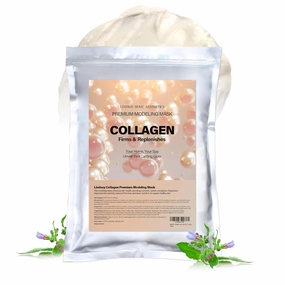 LINDSAY Premium Modeling Pack - Korean Skin Care Face Modeling Mask – Refreshing & Hydrating Face Mask Spa Facial Peel-off Mask (35.2 Ounce, Collagen)