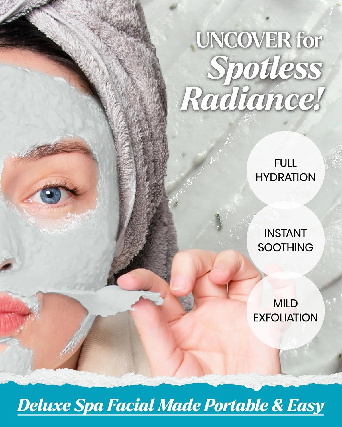 LINDSAY Premium Modeling Pack - Korean Skin Care Face Modeling Mask – Refreshing & Hydrating Face Mask Spa Facial Peel-off Mask (35.2 Ounce, Tea Tree)