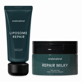 LIPOSOME Repair Milky Cream & Repair Milky Skin Peel Toner Pads, 72HR Intensive Hydration, Skin Barrier Repair, Gentle Exfoliating, Korean Skin Care
