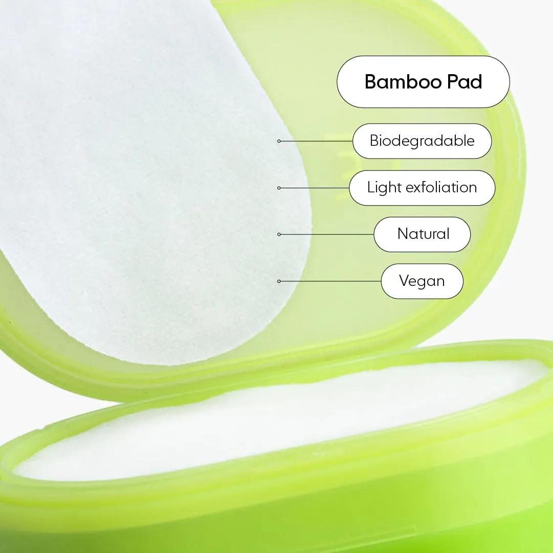 LOOPS Exfoliating Toner Korean Skincare - Refine, Resurface, and Rebalance Skin - Brightening & Anti-Aging Skincare - Pre-Soaked Bamboo Pad - Vegan, Natural, Biodegradable Toner Pads for Face