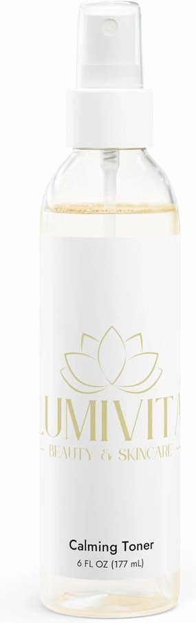 Lumivita Calming Toner – Soothes Redness & Inflammation, Aloe & Rose Water, Sensitive & Acne-Prone Skin, Vegan & Cruelty-Free