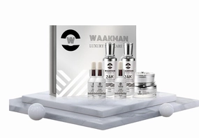 Luxury Skin Care Set , Facial Cream, Moisturizer, Toner and Serum | Gift For Women (Silver)