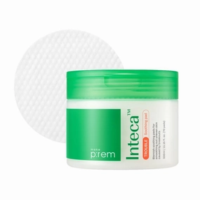 MAKE P:REM Inteca Trouble Soothing Pads, Dual-Texture Jumbo Pads for Exfoliating/Blackheads/Sebum Care, Trouble Calming Pad for Sensitive Skin, Korean Skin Care, 11.15 Fl.Oz, 330ml (70 Pads)