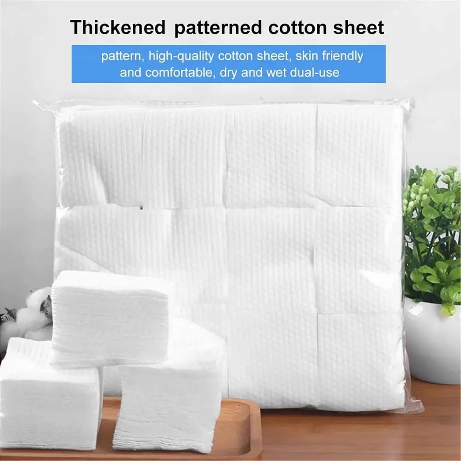 Makeup Remover Pads Disposable Pearl Pattern Makeup Cotton Wipes Soft Remover Pads(450pcs B)
