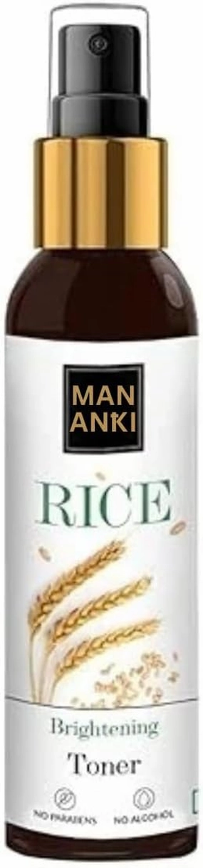 Mananki Rice Brightening Toner, 120ml, Light Weight Moisturizing Glowing Face Spray Toner, Alcohol-Free, Paraben-Free, Hydrating Face Spray