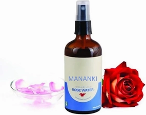 MANANKI Rose Water Facial Toner, 100% Pure Natural Gulab Jal, Glass Bottle, 100 ML, for Cleansing and Toning of Skin