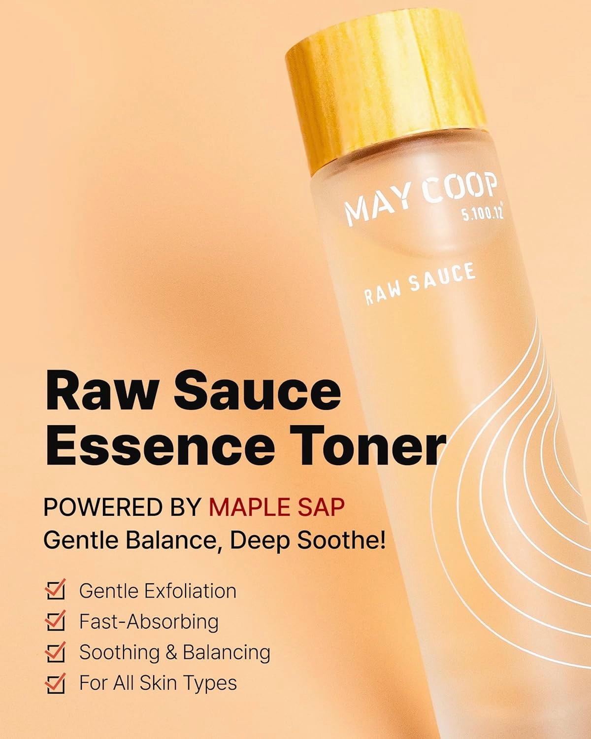 May COOP Moisture Essence Toner – Korean Hydrating & Nourishing Skincare for Dry Sensitive Skin with Wildcrafted Centella Asiatica, Rice Water & Birch Bark – Fast-Absorbing Texture – 1.35 fl. oz.